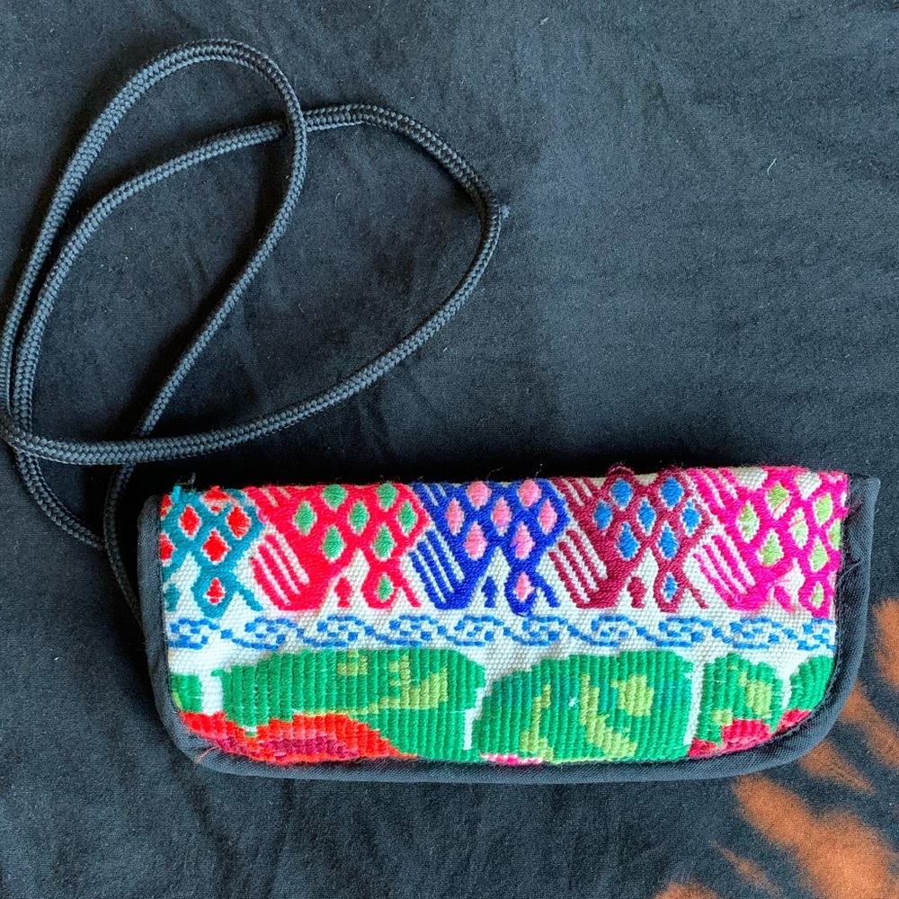 Vintage Guatemalan embroidered soft glasses case - Picture 1 of 5